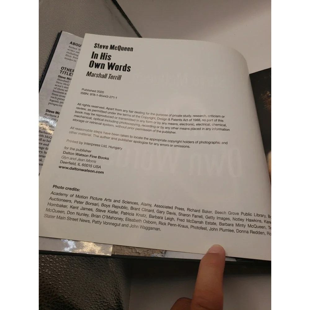 Steve McQueen: In His Own Words by Marshall Terrill (English) Hardcover Book